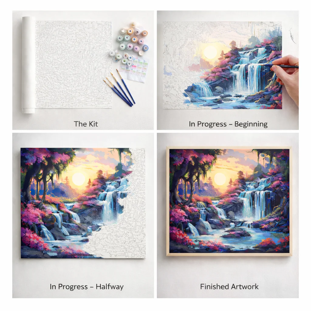 PCN 5 Floral Cascade: Waterfall of Blooms Painting 🌸 - Image 4